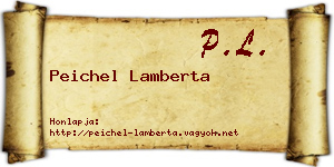Peichel Lamberta névjegykártya